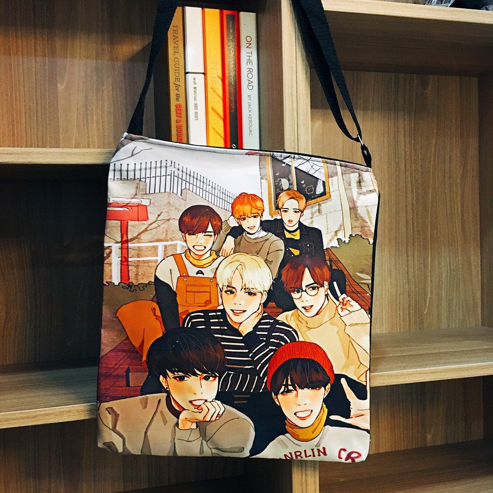 TÚI TOTE HỌA TIẾT CHIBI BTS HÀN QUỐC CỰC ĐẸP