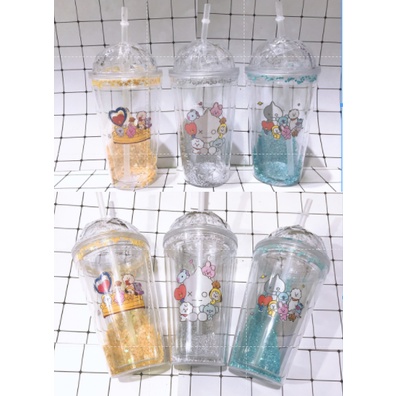 cốc 2 lớp kim tuyến Blackpink idol CNKI3 ly giữ nhiệt 2 lớp army làm lạnh dễ thương 500ml