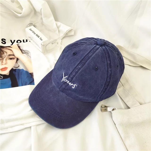 Mũ lưỡi trai nam nữ VINTAGE đẹp thêu chữ ,mũ phớt Nón kết phong cách Ulzzang form unisex YOUR