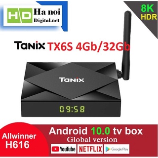 Android TV Box Tanix TX6S Ram 4Gb Rom 32Gb, Android 10 - Hàng Chính Hãng