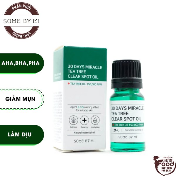 Tinh Dầu Tràm Trà "Thần Kỳ" Some By Mi 30 Days Miracle Tea Tree Clear Spot Oil 10ml