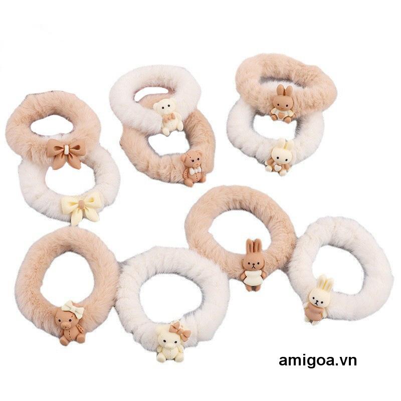 ✨✨Dây buộc tóc hình gấu/thỏ/Doremon nhồi bông dễ thương cho nữ