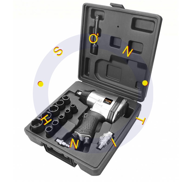 BỘ 17 MÓN SÚNG HƠI MỞ BU LÔNG 1/2 inch Tolsen Air Impact Wrench set 73382