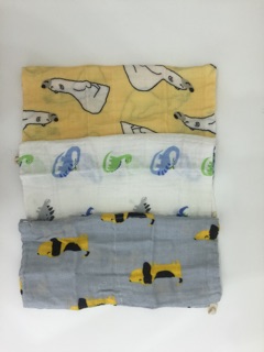 Khăn xô set 3 túi Zip Muslin Tree