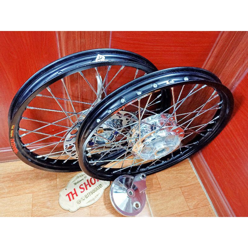 BÁNH CĂM WAVE ĐĨA TRƯỚC TẶNG KÈM ỐC ĐĨA MÁ ĐÙM SAU NIỀNG NHÔM BANZAI THÁI LAN ĐÙM MA CROM GẮN VỪA NHƯ ZIN KHÔNG CHẾ