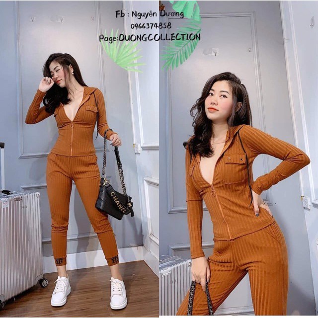 SET BỘ LEN ĐŨA KÉO KHÓA SIÊU ĐẸP ÔM BODY CỰC CHUẨN HÀNG QUẢNG CHÂU HÀNG TỐT | BigBuy360 - bigbuy360.vn