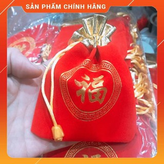 10 túi gấm nhung đỏ loại hàng đặt size 10*12