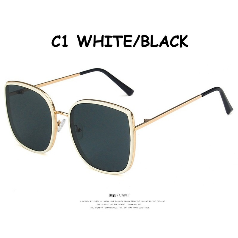 Kính Mát Gọng Kim Loại Chống Tia Uv400 Phong Cách Retro Hàn Quốc