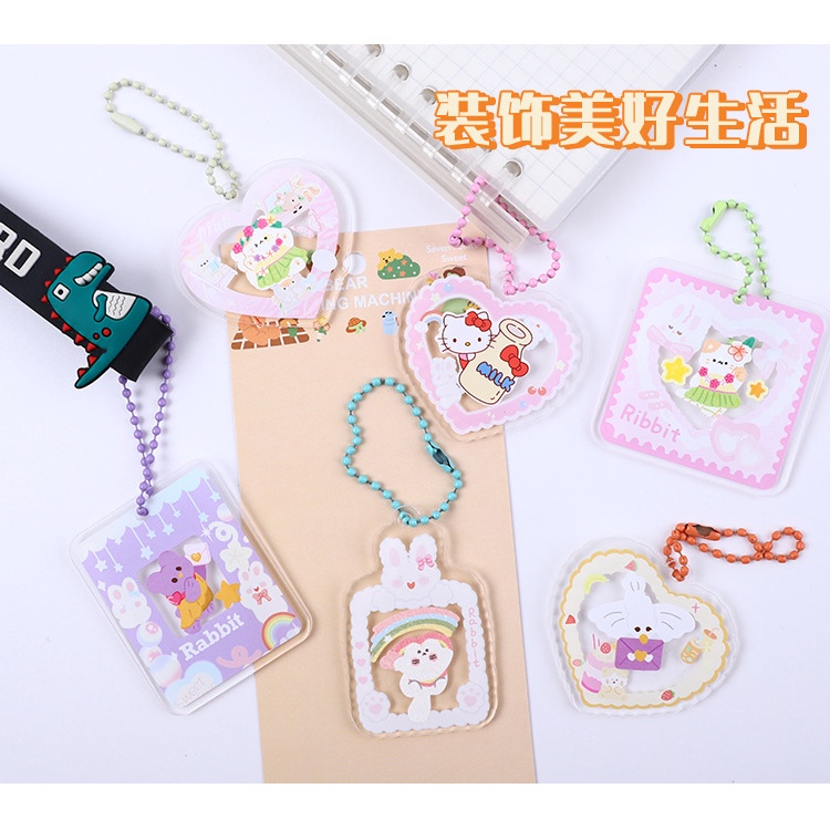 Peach Móc Khóa / Điện Thoại Bằng Acrylic Hình Trái Tim / Tròn Độc Đáo diy