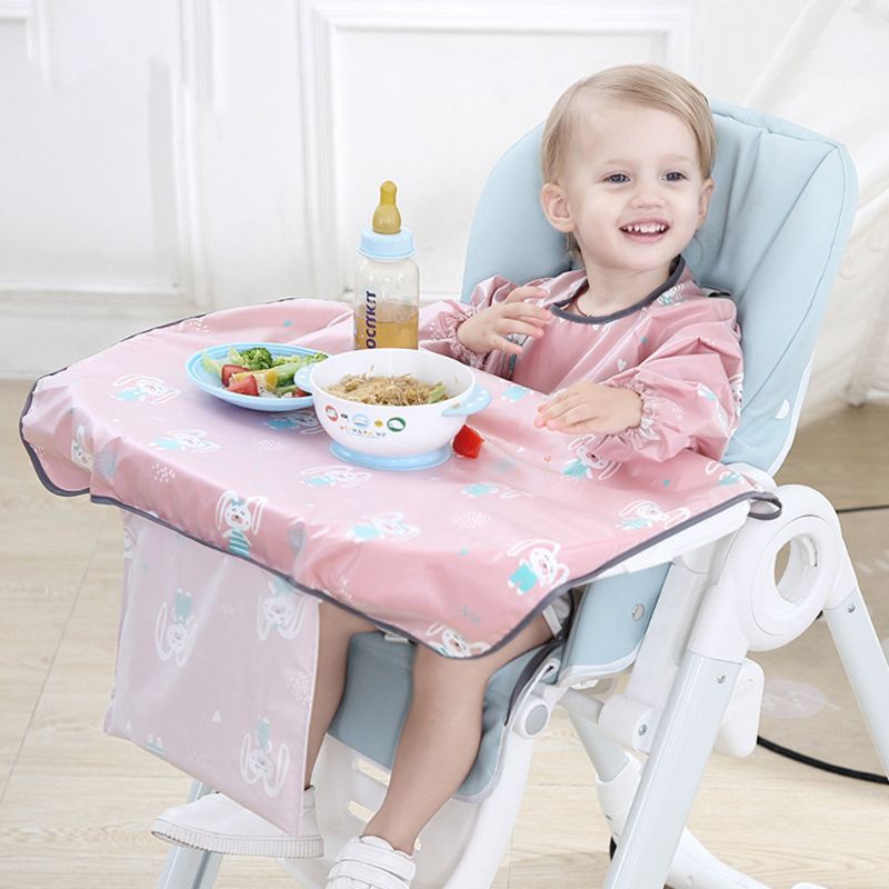 Yếm Ăn Dài Tay Chống Thấm Nước Tiện Lợi Dành Cho Bé