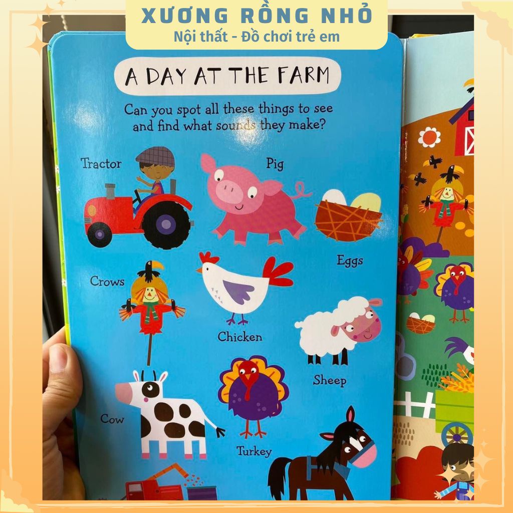 Sách âm thanh cho bé 50 nút - My First Look and Find Sound phát ra âm thanh cho bé 1 2 3 4 5 tuổi