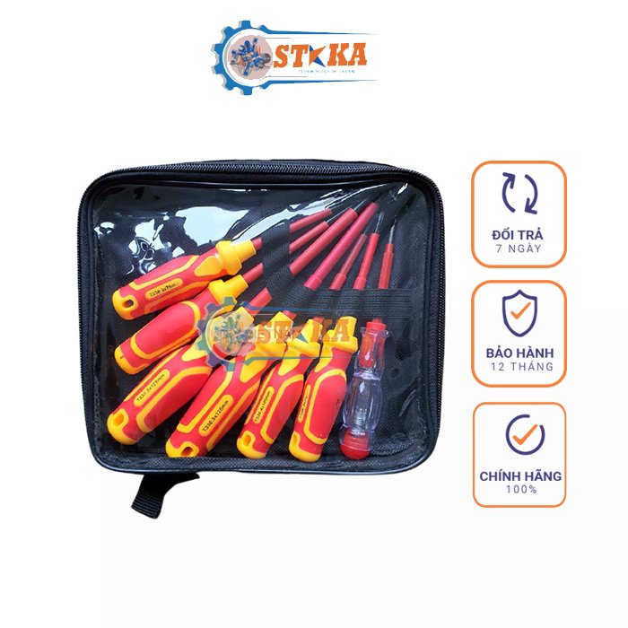Bộ Tô Vít, Tua Vít Đa Năng 7 Món Kapusi Nhật Bản K-9201 - Bộ Tuốt Nơ Vít Điện Chuyên Dụng Cho Thợ Điện