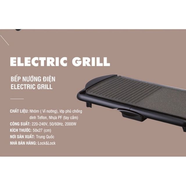 Bếp Nướng Điện Lock&Lock Electric Grill lo QA8057