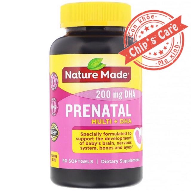 Prenatal Multi+ DHA Natures Made Vitamin Bầu 150 viên