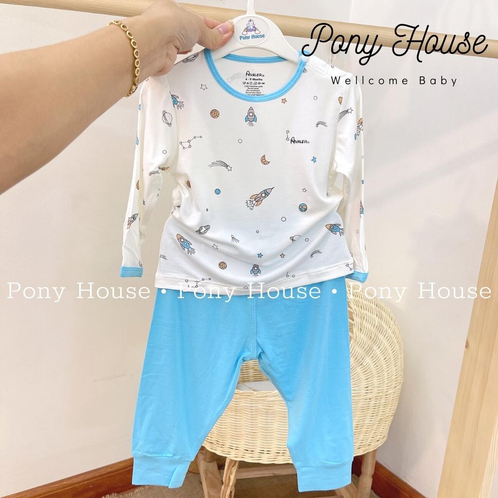 Bộ Quần Áo Dài Tay Avaler Cài Vai Chất Sợi Tre Siêu Mềm Mịn Cho Bé Trai, Bé Gái Size 6-9M Đến 2-3Y