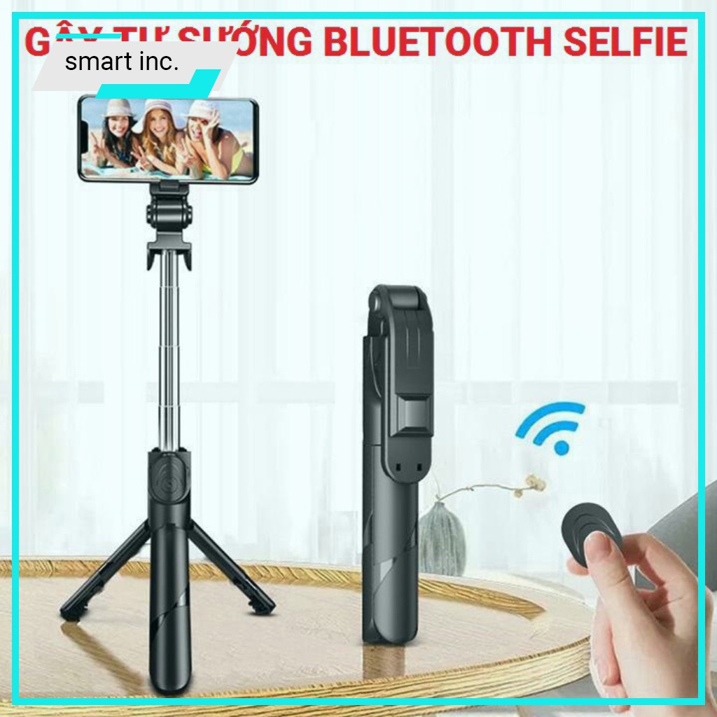 Tripod 3 Chân Đế Đỡ Điện Thoại Giá Đỡ Smartphone Gấp Gọn Gậy Selfie Bluetooth Chụp Hình Ảnh Tự Sướng Kèm Remote