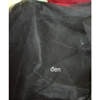 Voan Lưới Cứng Màu Đen May Tùng Tạo Phồng , May Lót tạo phồng váy