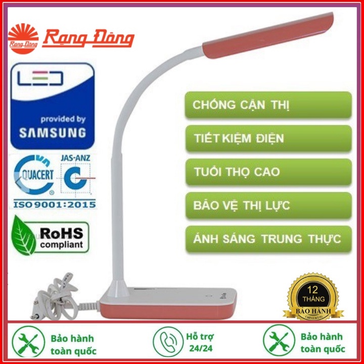 Đèn Bàn Cảm Ứng, Đèn học chống cận 6W LED Rạng Đông RL-36.LED⚡️ 4 Nhiệt Độ màu, 3 Mức Ánh Sáng
