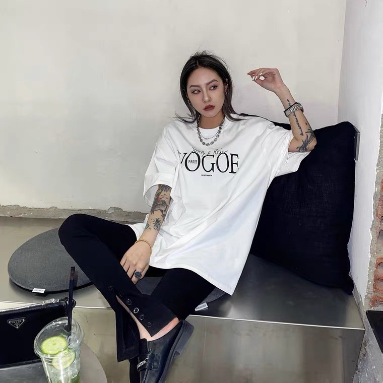 Áo Thun VOGOE Nam Nữ Unisex Form Rộng Tay Lỡ, AT119 trending xu hướng, Men Lì Fashion