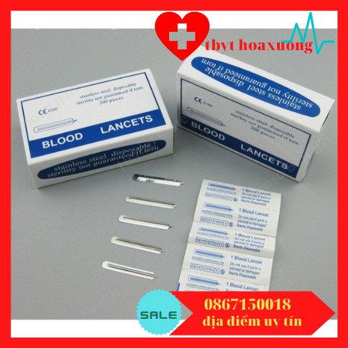 Kim Chích mụn(máu) Blood Lancet hộp 200c HẢI NAM