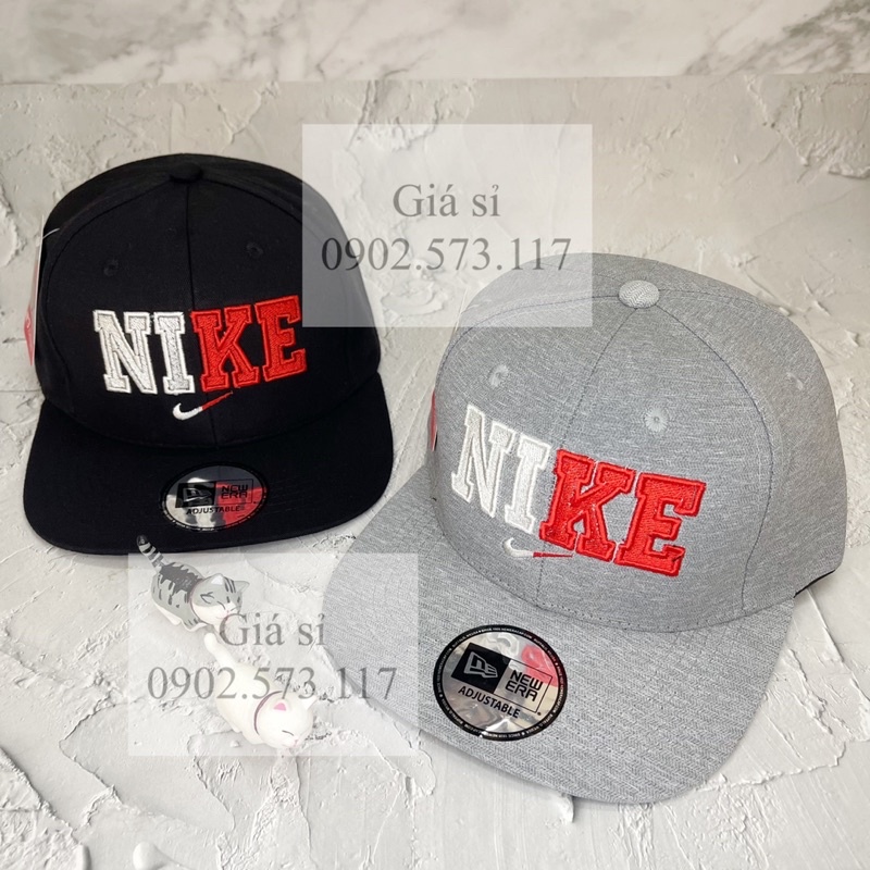 Nón kết hip hop thêu NIKKE kaki thời trang cá tính phong cách