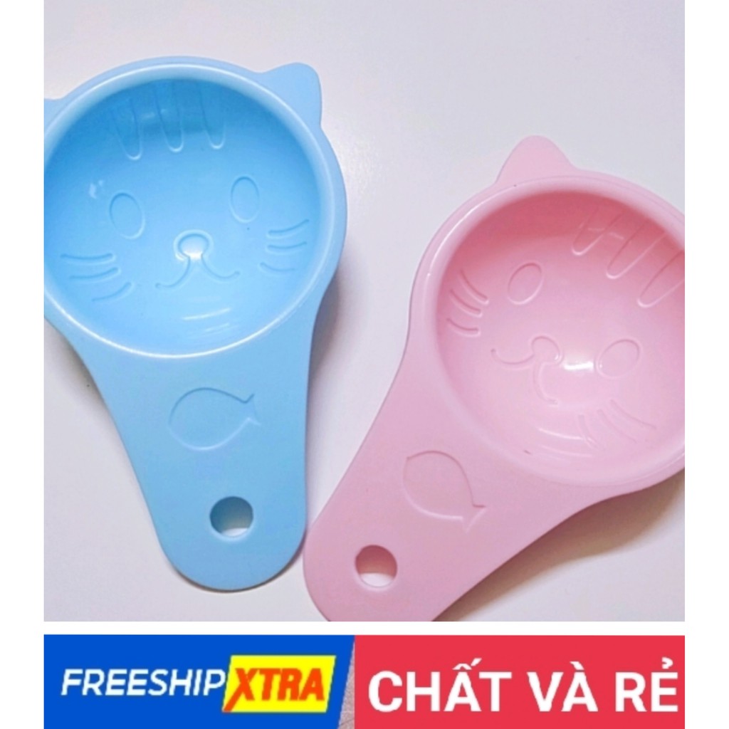 Muỗng lấy đồ ăn cho mèo siêu đáng yêu - 2 Màu pastel siêu đẹp