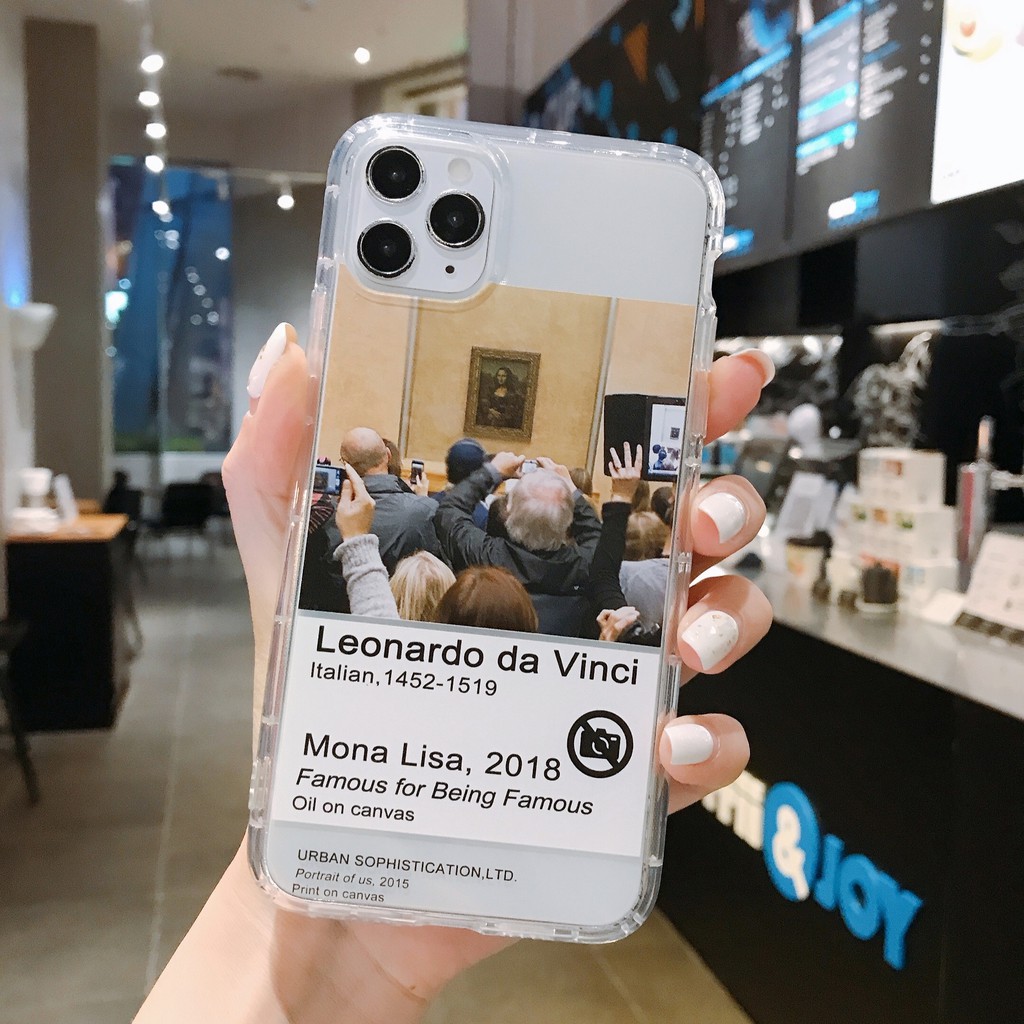 IKEA&MUJI&Mona Lisa transparent phone case for iPhone 11 X XR XSMAX 6 7p 8p 11 pro max 12Pro max