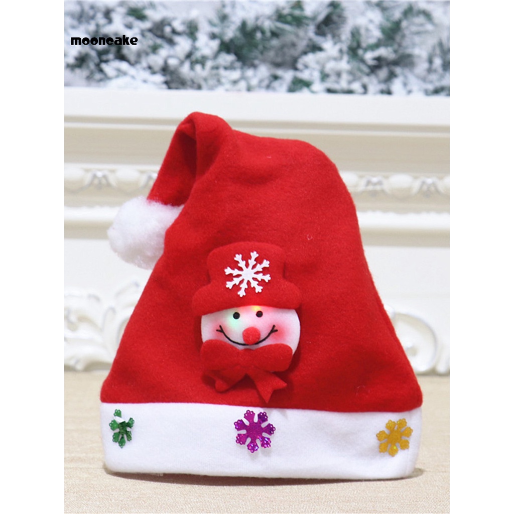 Mũ len giáng sinh có quả bóng và đèn mẫu hoa tuyết và ông già noel/ chú nai giữ ấm hóa trang trong tiệc