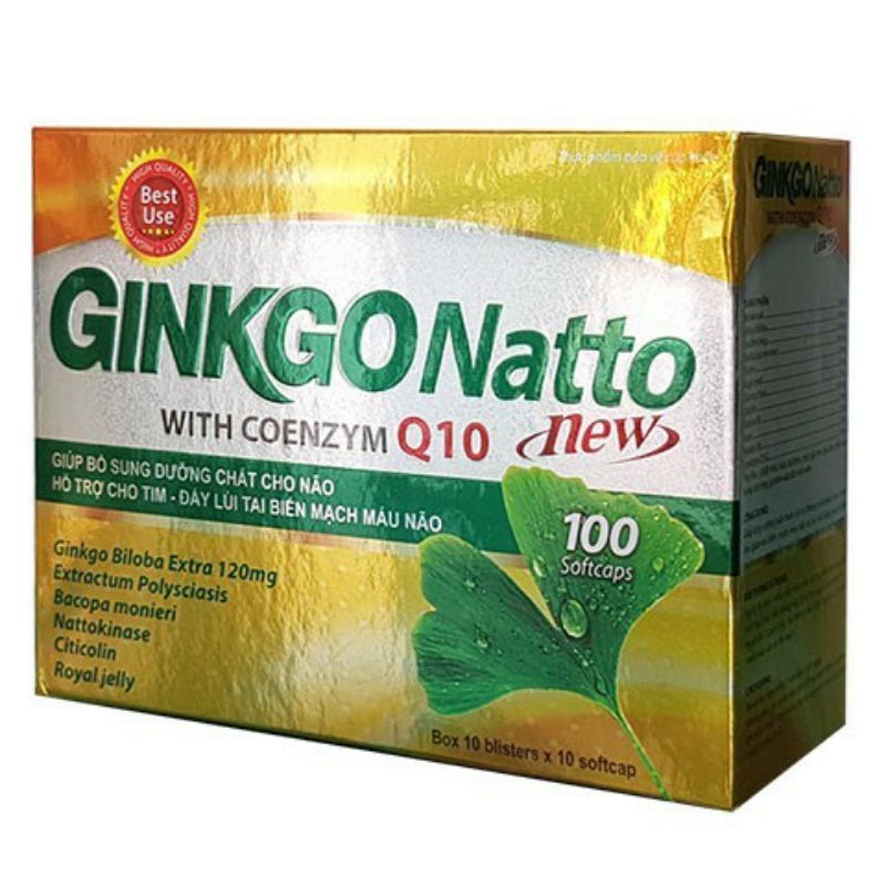 GINKGO NATTO NEW with coenzyme Q10 _ Tăng tuần hoàn máu não, hỗ trợ làm tan cục máu đông