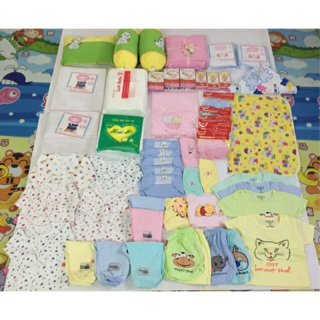 Set đồ sơ sinh mùa hè cho bé ( ảnh shop tự chụp ).