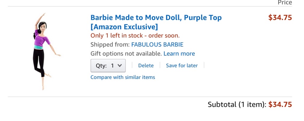 Búp bê Barbie chính hãng. Búp bê Barbie neko yoga made to move
