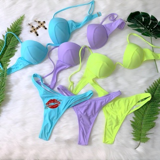 Bikini Neon Gọng Nâng Ngực Dạ Quang Sexy