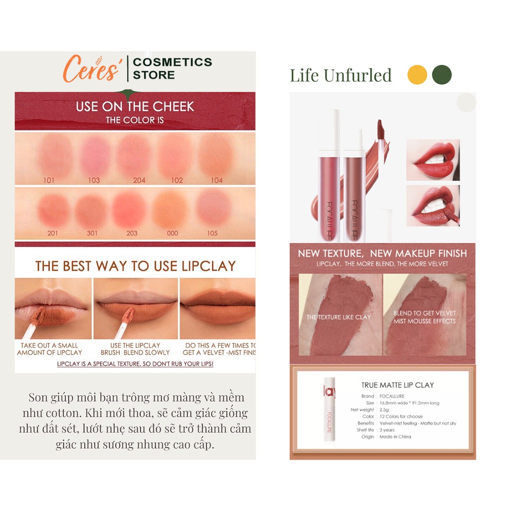 Son Kem Focallure - Son Kem Lì Màu Nhung Mịn 16g | BigBuy360 - bigbuy360.vn