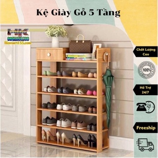 Tủ giày dép, kệ gỗ 5 tầng sang trọng