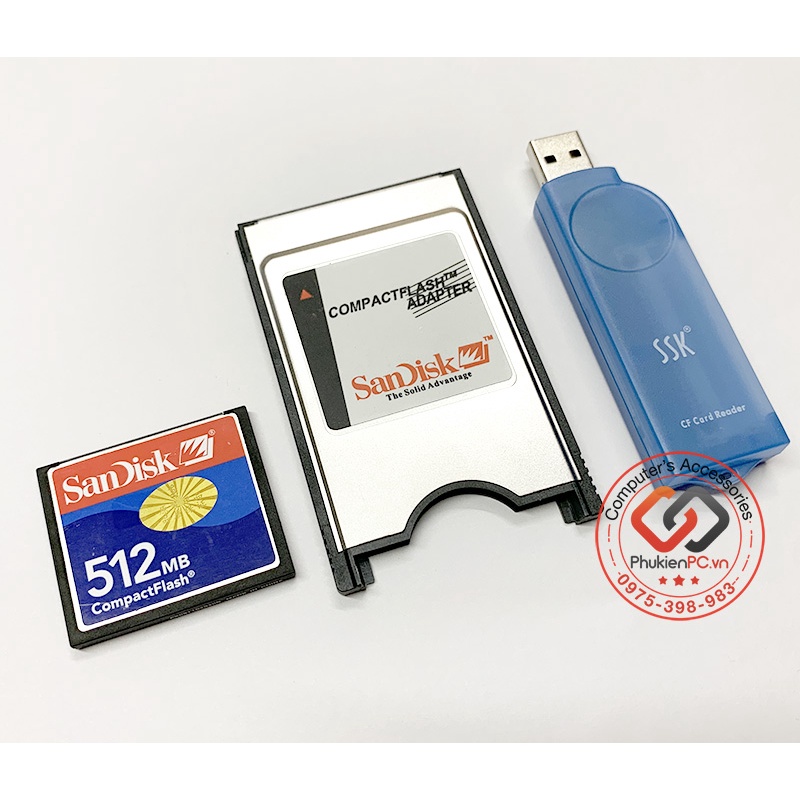 Thẻ nhớ SanDisk Compact Flash Card CF dung lượng 512MB chuyên dùng cho máy CNC, cơ khí chính xác