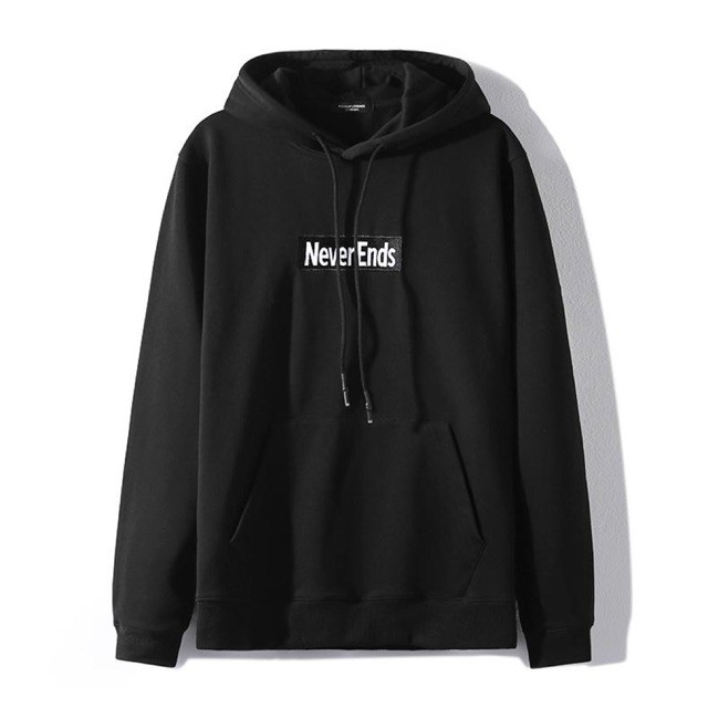 Áo hoodie nam nữ chữ Never ends có bigsize đến hơn 100kg