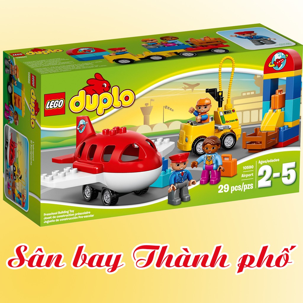 LEGO Duplo 10590 Sân Bay Thành Phố (29 Chi Tiết) – Đồ Chơi Xếp Hình LEGO Chính Hãng Đan Mạch