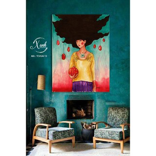 TRANH CANVAS CÔ GÁI - HIỆN ĐẠI TRANG TRÍ PHONG CÁCH CHÂU ÂU