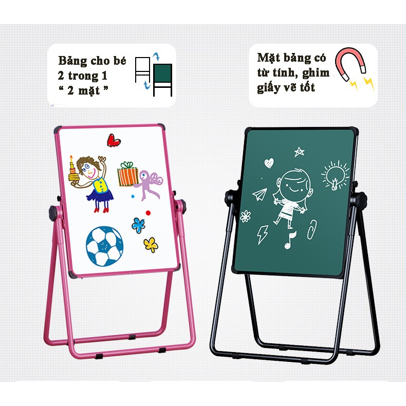 Bảng vẽ 2 mặt di động cho bé LOẠI TO