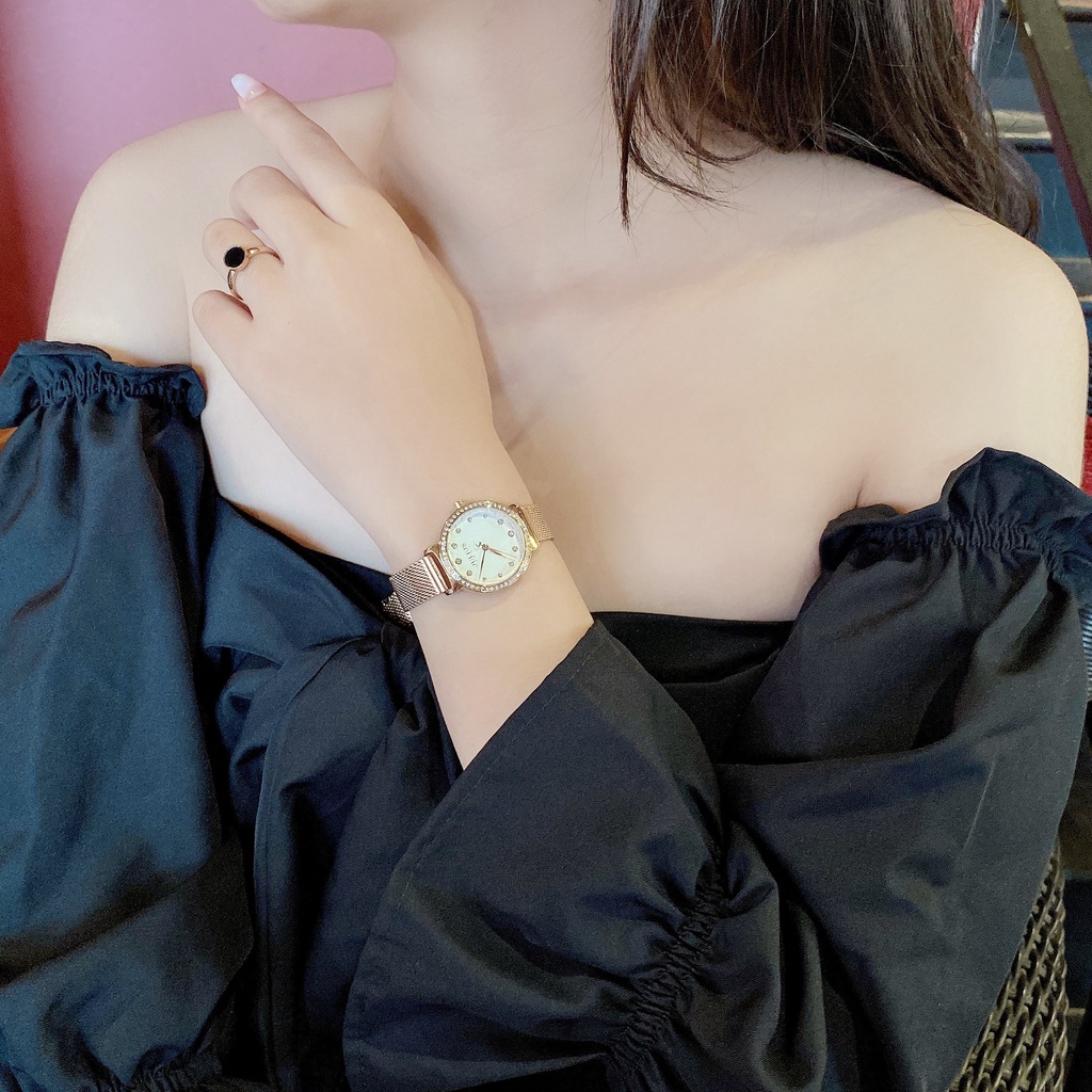 Đồng hồ nữ JA-965 JULIUS Hàn Quốc limited dây thép (đồng)