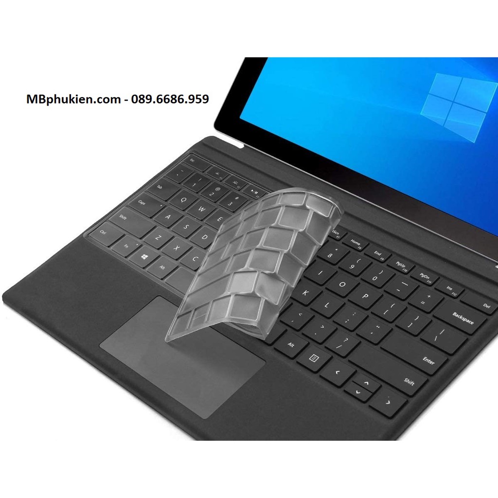 Phủ bàn phím trong suốt cho Surface Pro 3,4,5,6,7