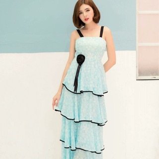 Maxi hoa xanh bèo tầng