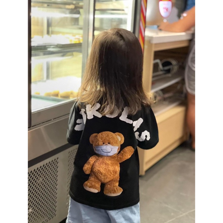 Áo thun teddy niko las cho bé và áo gia đình , trẻ em unisex , TP KIDs MSP 1245
