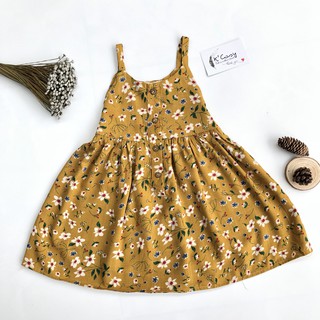 Váy hai dây trẻ em hàng thiết kế K'Cosy chất lanh lụa mát