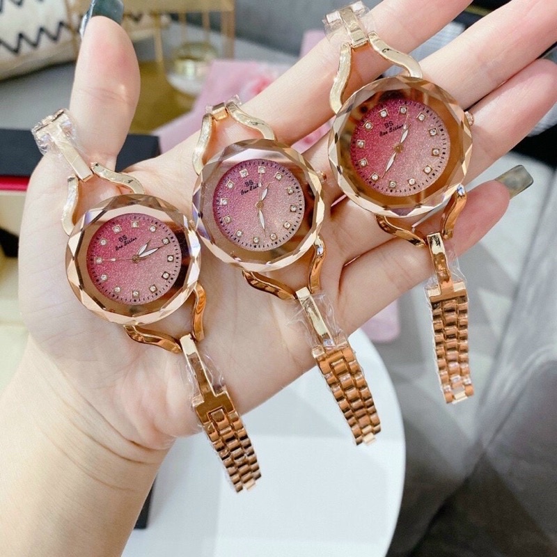 BẢO HÀNH 1 ĐỔI 1_ Đồng hồ nữ Bee Sister dây kim loại, mặt nhỏ