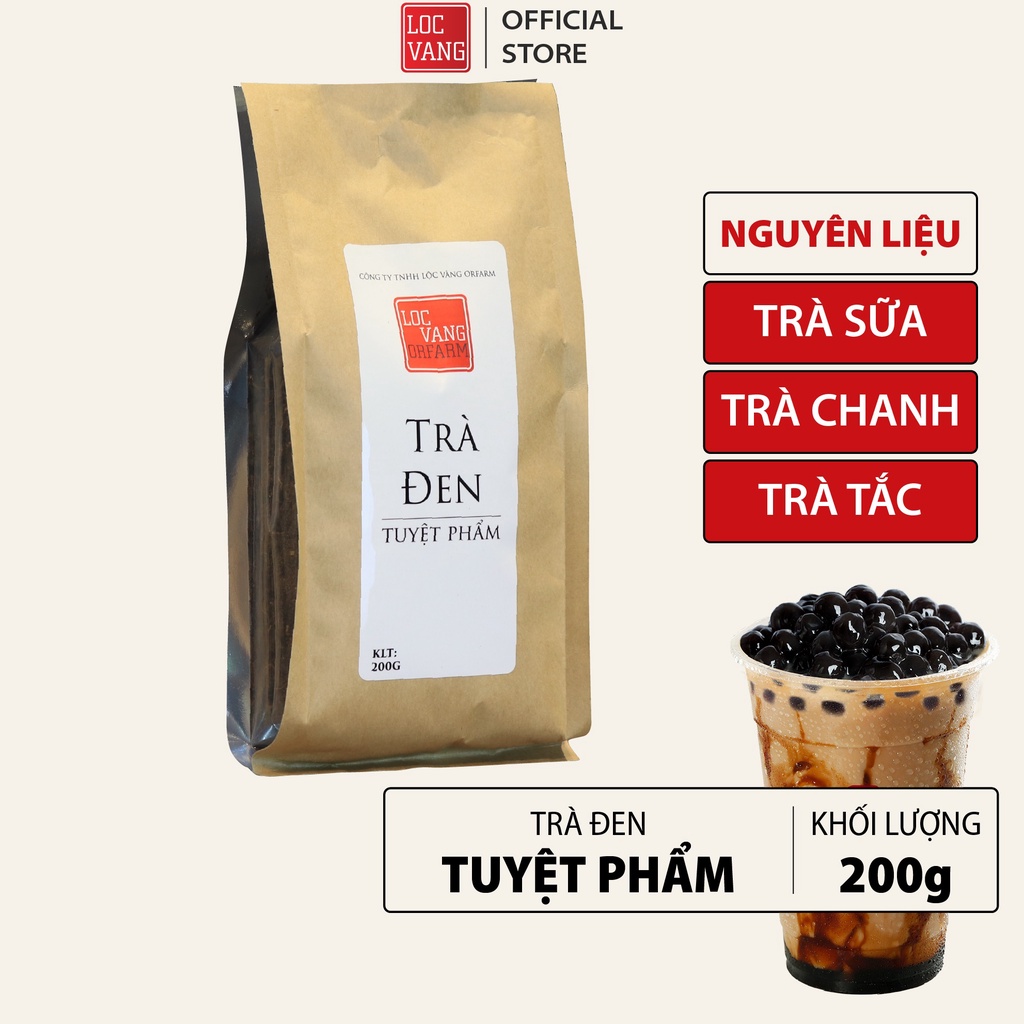 Trà Đen, Hồng Trà Nguyên Liệu Làm Trà Sữa Trân Châu Đường Đen Tự Pha TUYỆT PHẨM 200g