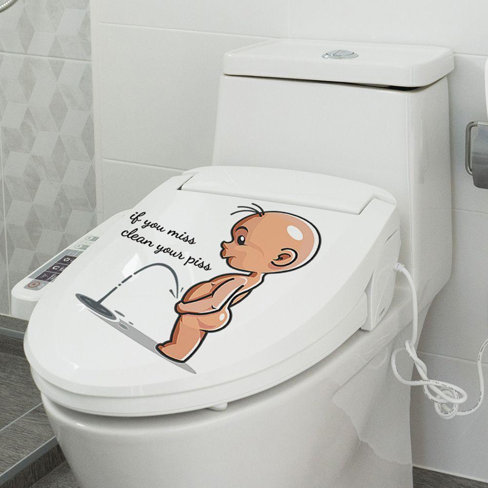 Sticker Dán Toilet Họa Tiết Chữ Tiếng Anh Vui Nhộn Bắt Mắt