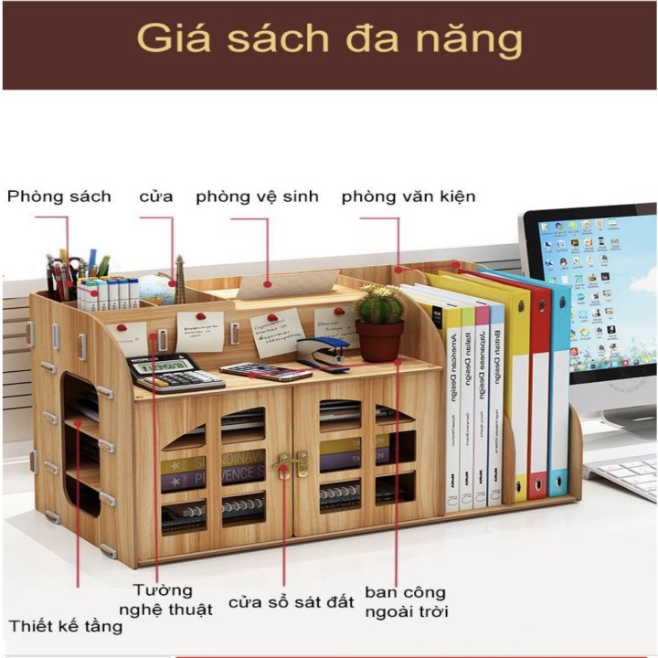 Kệ sách vân gỗ châu âu Biệt thự lớn cao cấp  - Giá siêu hấp dẫn