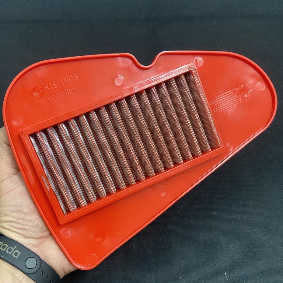 Lọc gió lưới thép HONDA SCOPPY cao su đỏ siêu thoáng hút, dễ dàng vệ sinh sử dụng lâu dài