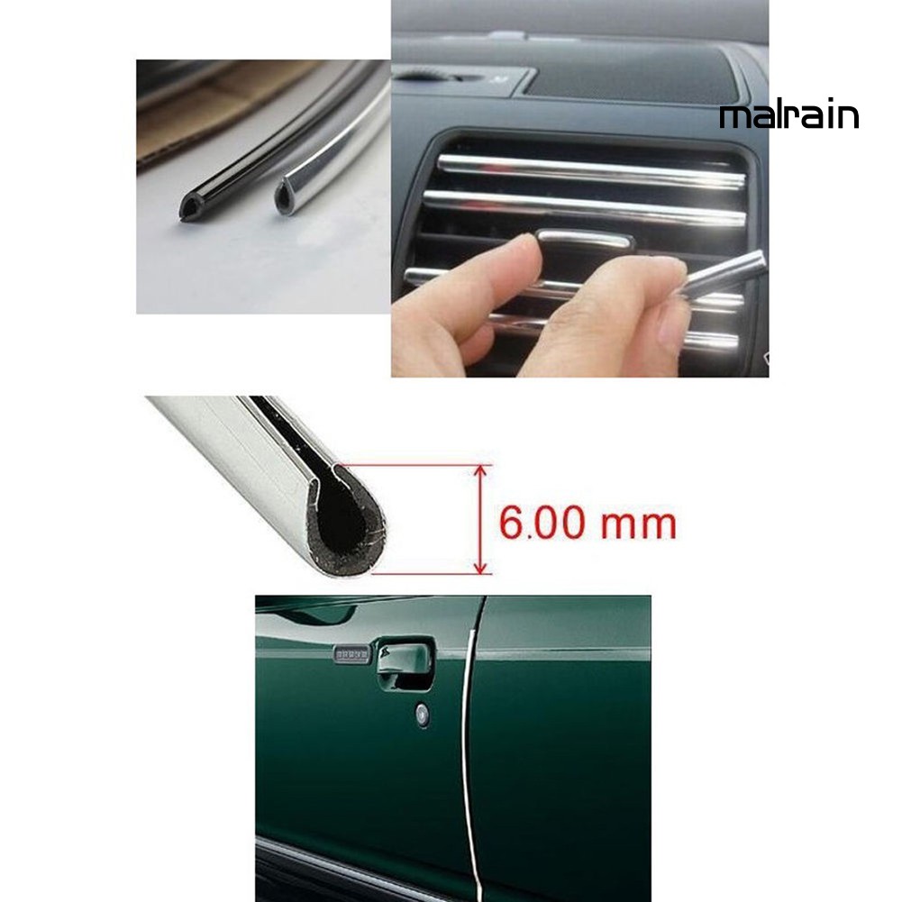 【VIP】Car Vent Grill Switch Strip Radio Trim Air Outlet Decorative Chrome Line Accessory